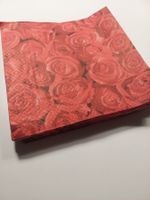 Neu! Serviette rote Rosen, 19 Stück, Twint:Ja