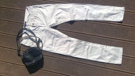 Pantalon beige clair HYDEE Chicorée, taille 40 (95cm)