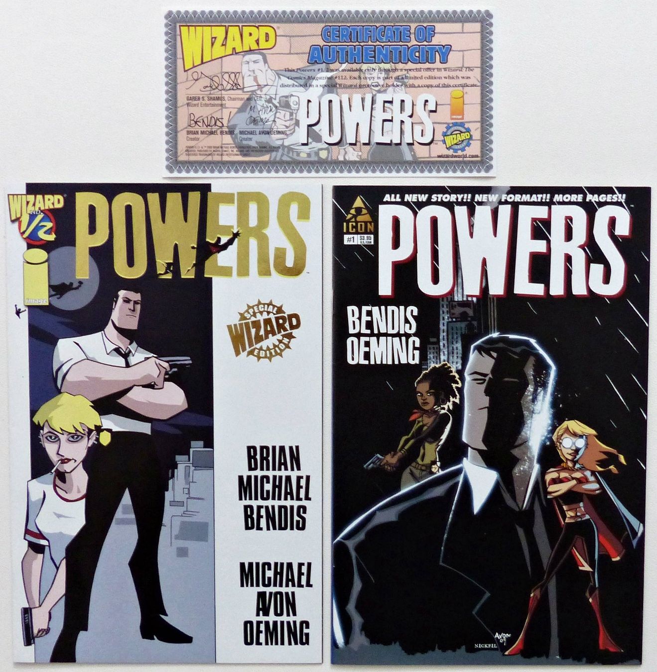 BD: POWERS #½ GOLD COVER CERTIFICATE AUTHENTICITY + #1 ICON 2009 – D'occasion à Lugano par YouWantUS