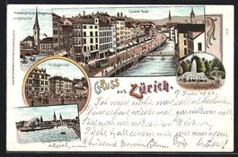 Litho Zürich, Limmat Quai, Fraumünster