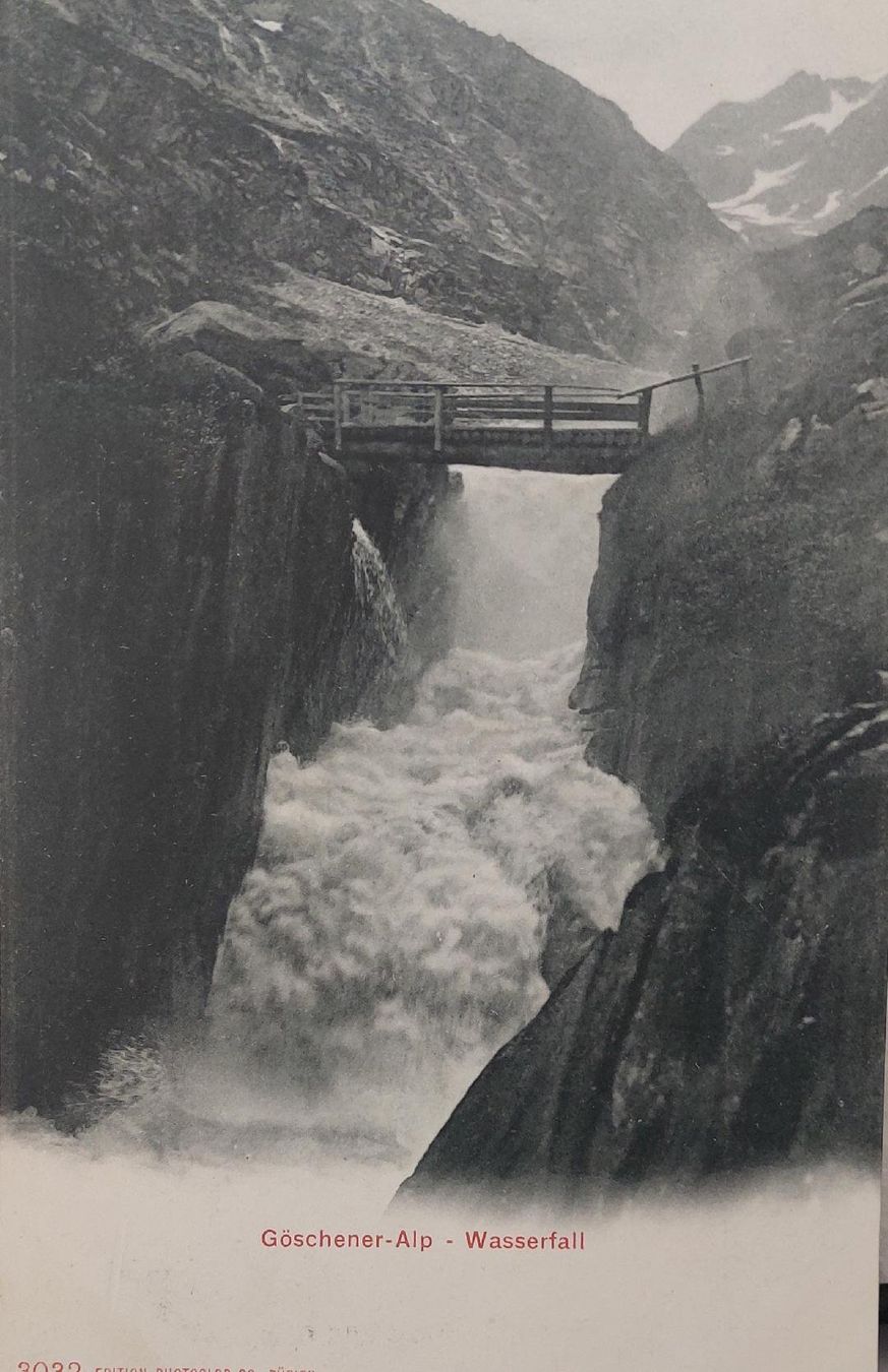 Cartoline postali: GÖSCHENER-ALP - Wasserfall – Usato da Delémont venduto da Domdom1