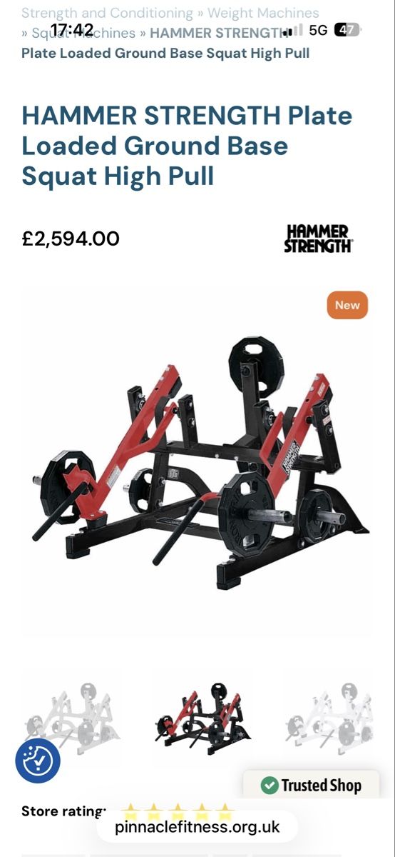 Hometrainer: Hammer Strength Ground Base Squat/High Pull-Top Zustand! – Usato da St. Margrethen SG venduto da taf_alb