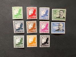 DR 1934 529-539 ** POSTFRISCH  SATZ LUFTPOST (3241)