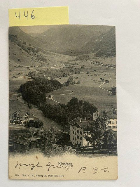 Cartes postales: alte Ansichtskarte Klosters, 1904 – D'occasion à Niederwil AG par dahu75