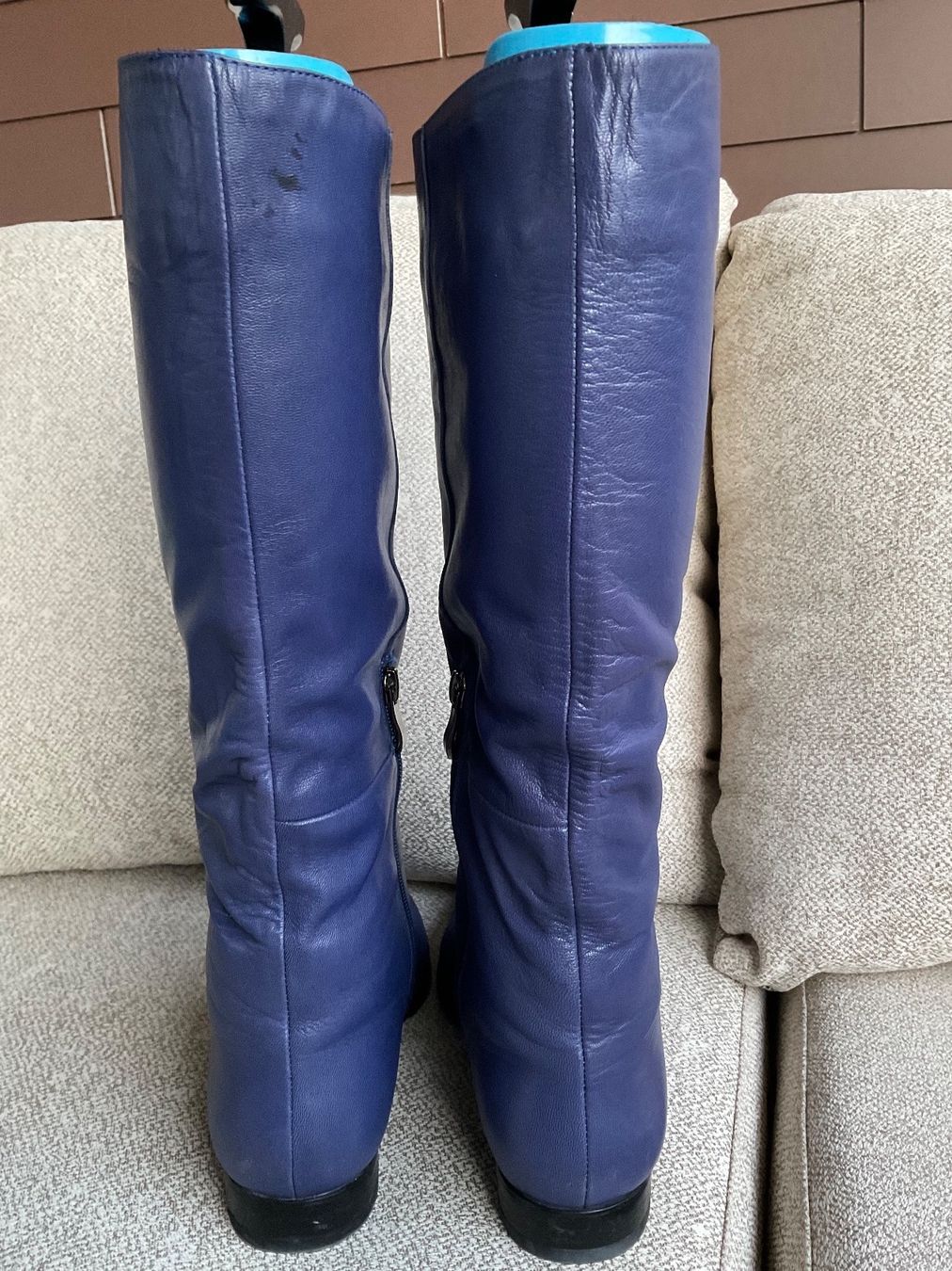 Damenschuhe: Leder Stiefel Gr 37 violett – Gebraucht aus Urdorf von alda02 4