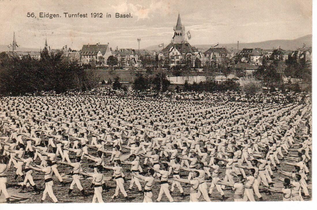 Cartoline postali: 56. Eidgen. Turnfest Basel 1912 – Usato da Wolhusen venduto da Curver9