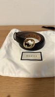 Gucci Ledergürtel schwarz goldfarbene Schnalle neuwertig