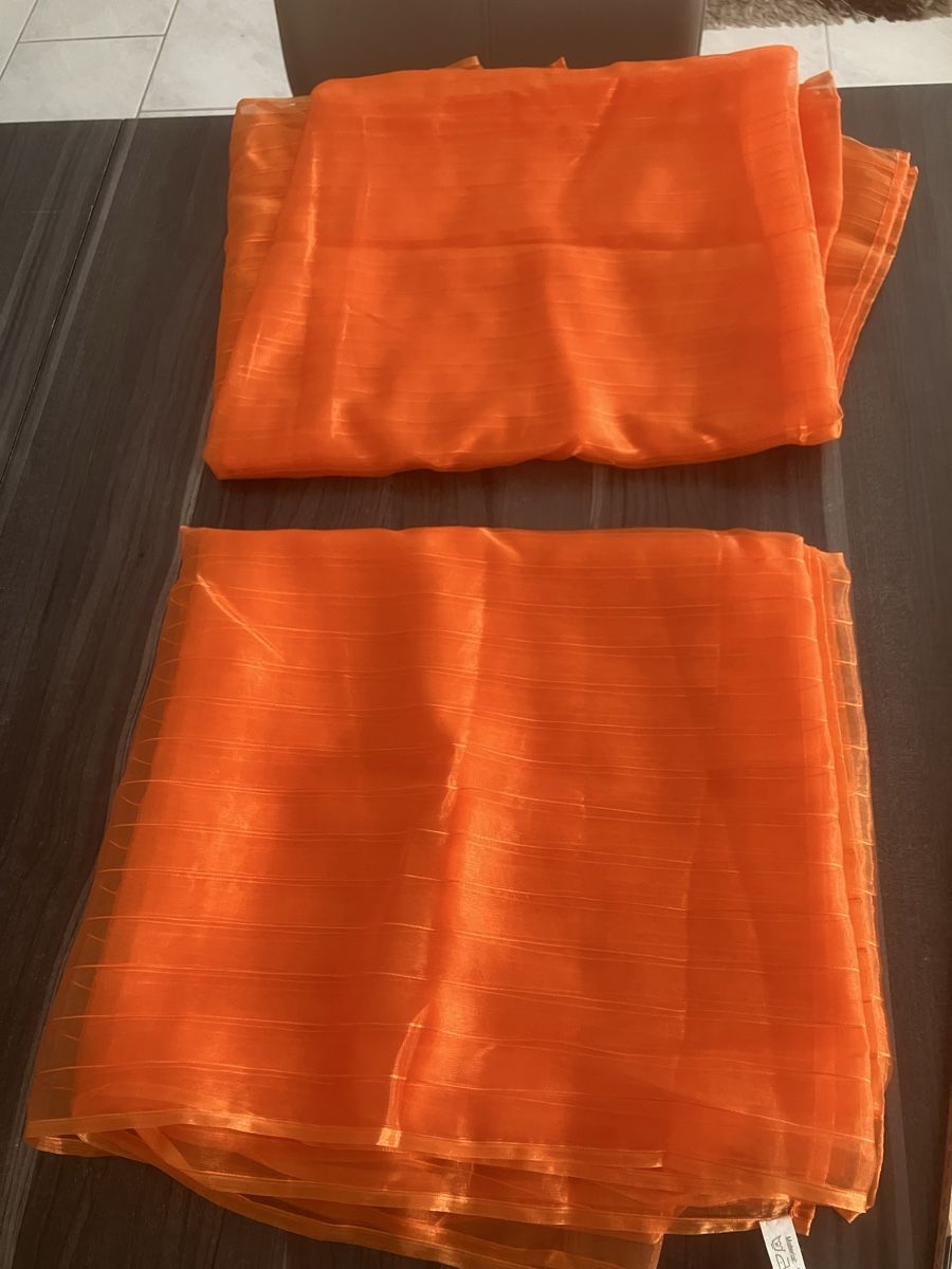 Stoffe: Dekostoff orange Organza – Gebraucht aus Unterkulm von Lotusblume81