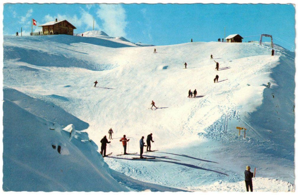 Cartoline postali: Leysin Berneuse mit Skilift Aï--Berneuse – Usato da Binningen venduto da Mountainrider