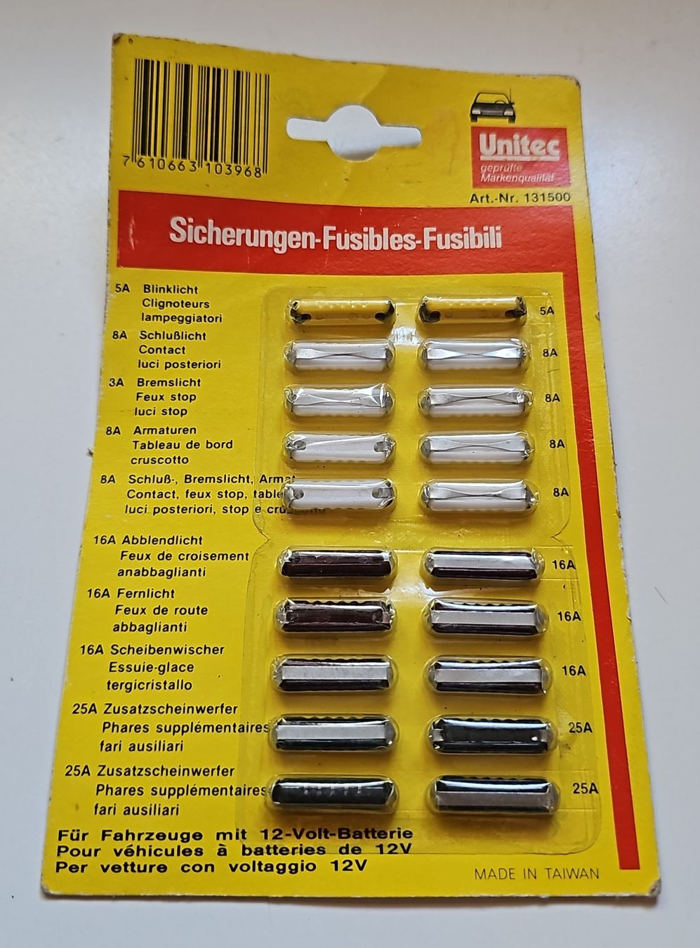 Toutes les pièces auto: Autosicherungen für Oldtimer? / Rarität – Neuf avec emballage d'origine à Glis par Briger
