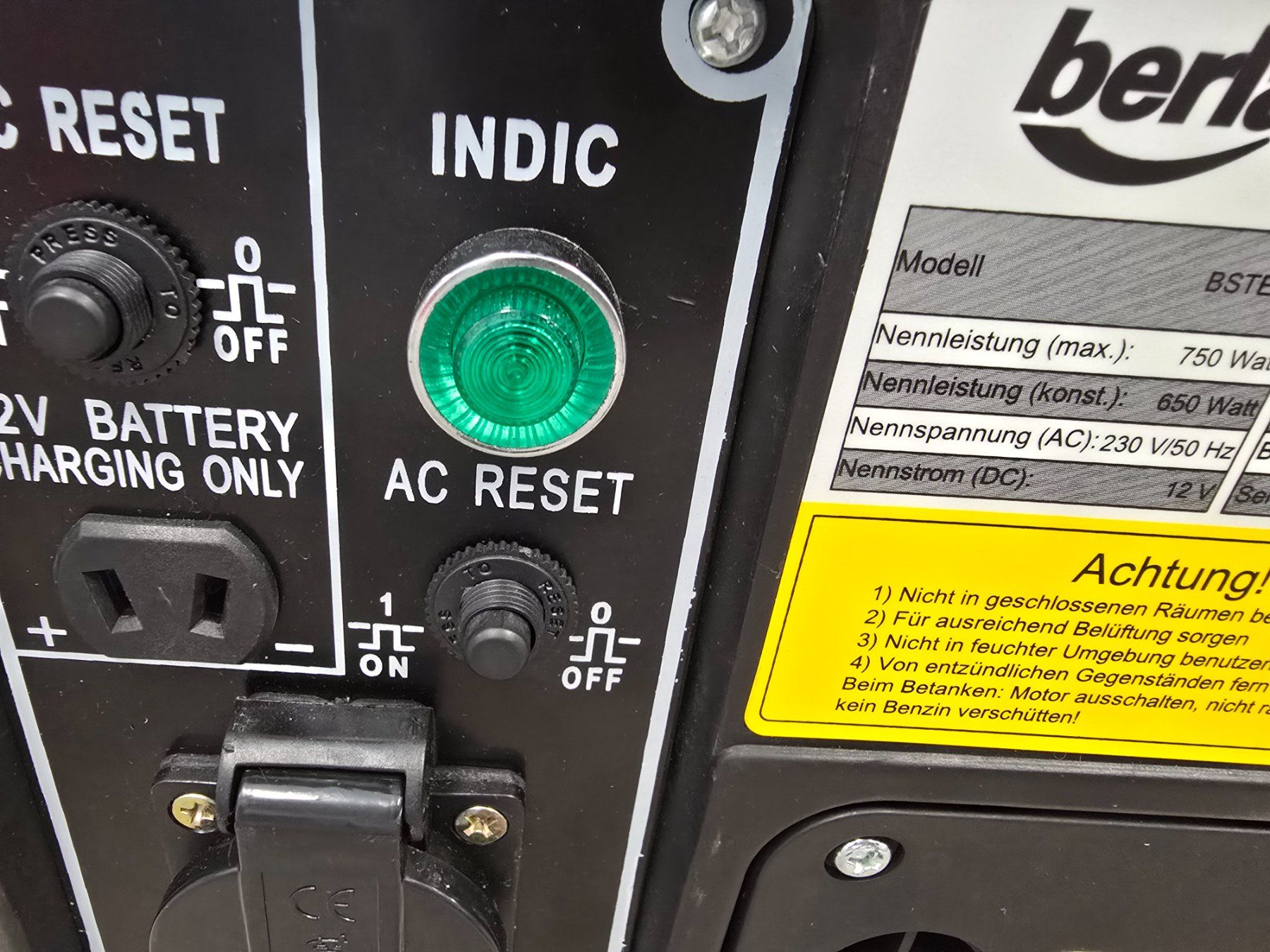 Generatori di corrente: 5x 2 PS Benzin Stromerzeuger Generator 750W Notstromaggregat – Difettoso da Baar venduto da Werkzeugzentrum 6