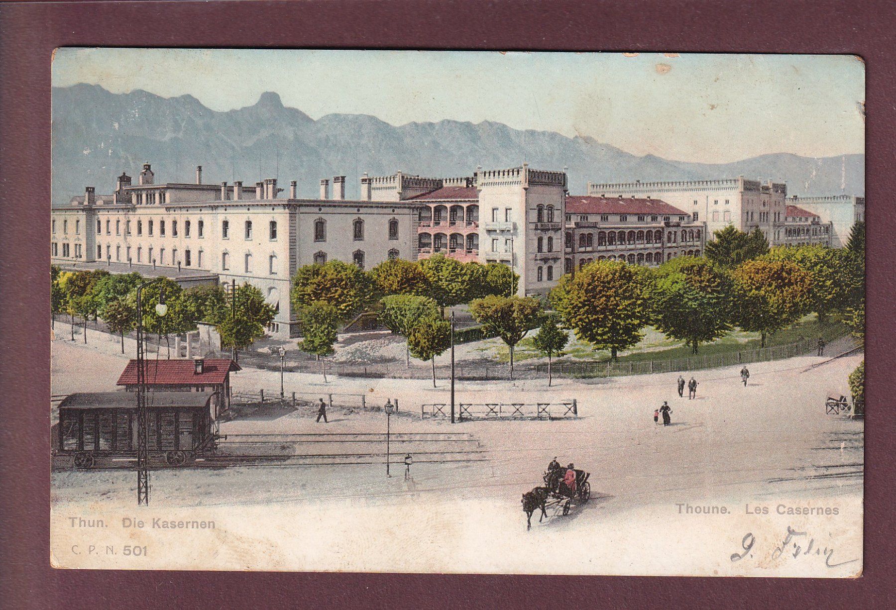Cartes postales: THUN - Die Kasernen - 1905 CPN – D'occasion à Pully par nicecards