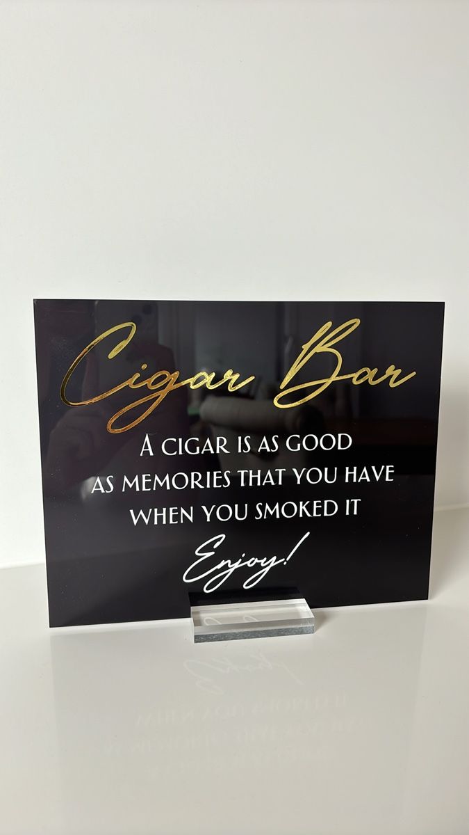 Insegne: Edles Zigarren Bar Schild, Acryl, Deko – Usato da Zug venduto da us_laura92