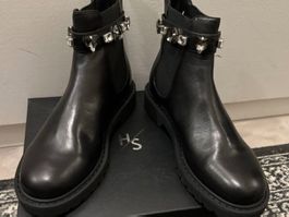 Hammerstein Lederstiefel mit Schmuck, Grösse 40, Neu!