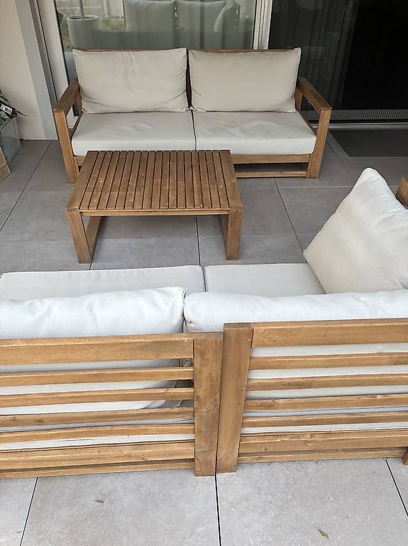 Sofas: *Moderne Gartenlounge aus Echtholz* – D'occasion à Embrach par imperium.daje 3