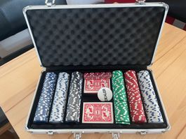 Poker Koffer, vollständig und fast nicht gebraucht