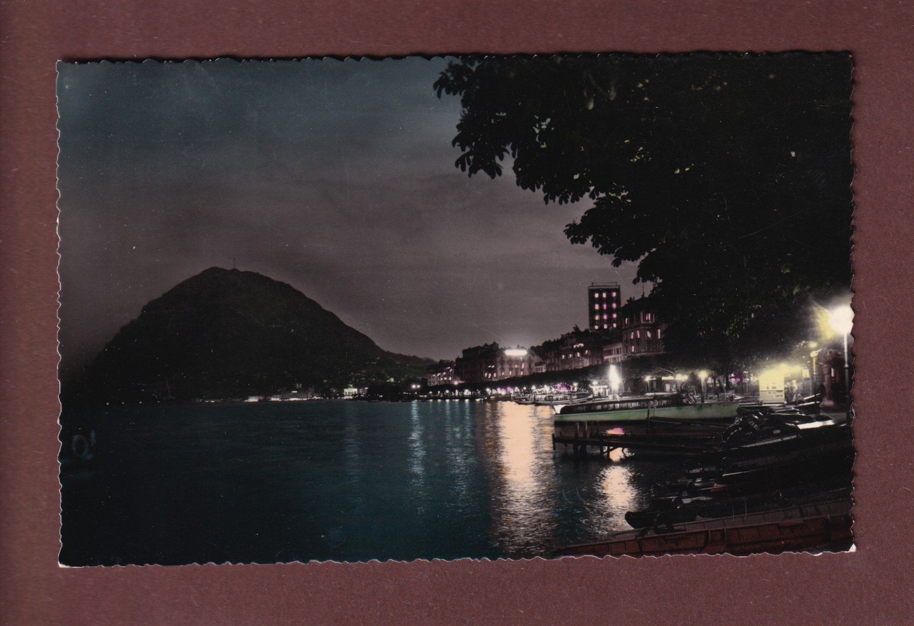 Cartes postales: LUGANO di notte - Monte Brè – D'occasion à Pully par nicecards-shop