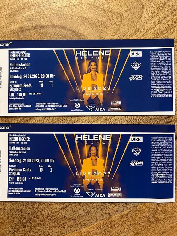 2 Tickets Helene Fischer Konzert 24.09.2023 Premium Seats Kaufen