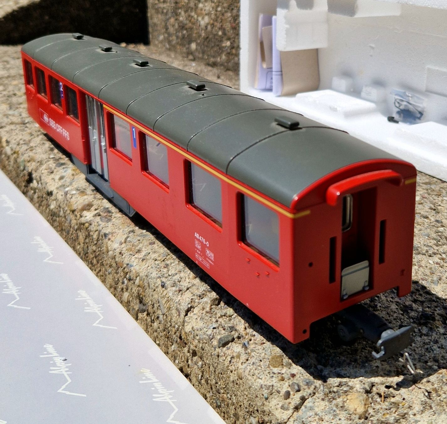 Roco Modellini di ferrovie: Roco Alpine Line Spur 0m Brünig Wagen – Usato da Jona venduto da CPeti 1