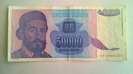 Billet banque Ex-Yougoslavie 50.000 Dinars 1993 TBE+