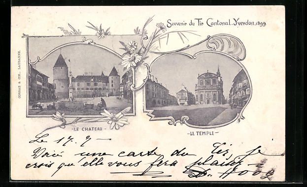 Cartes postales: Litho Yverdon, Tir Cantonal 1899, Le Cha – D'occasion à Berlin par bartko-reher
