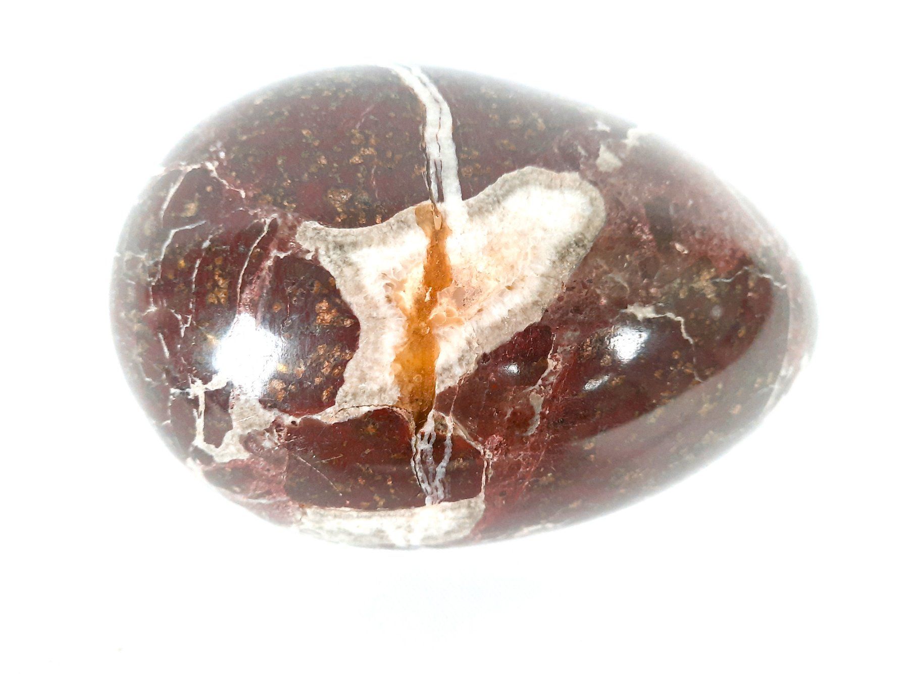 Mineralien & Heilsteine: Ei in Braun/Roter Marmor Optik – Gebraucht aus Beinwil am See von Restwert_Beinwil 6