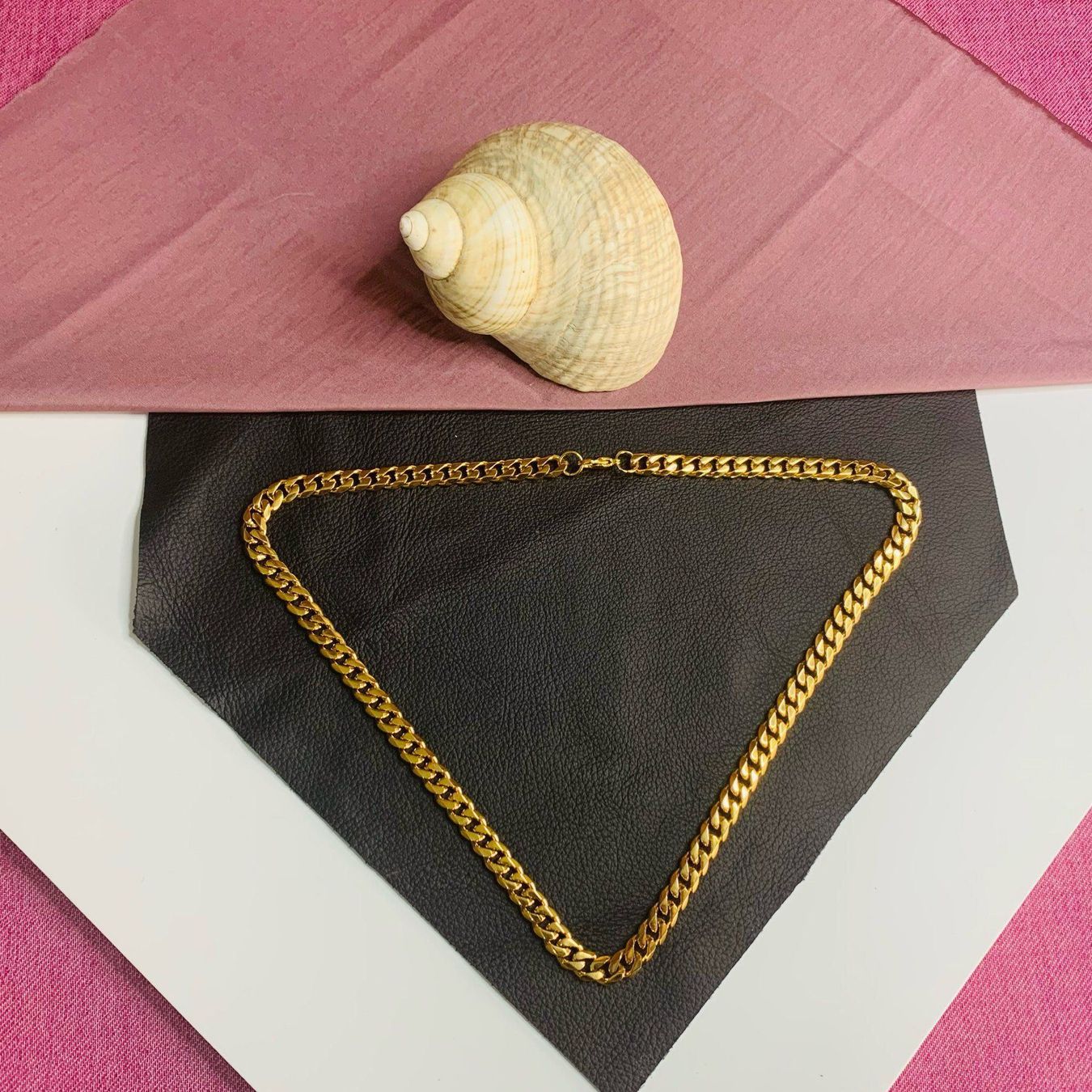 Catenine: Panzerkette Edelstahl vergoldet 60cm – Nuovo e nell'imballaggio originale da Zürich venduto da MEVAS-Schmuck 2