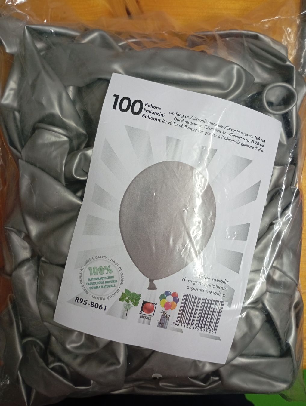 Tutte le decorazioni: Deko Ballons Metallic Silber – Nuovo e nell'imballaggio originale da Winterthur venduto da pjuma01