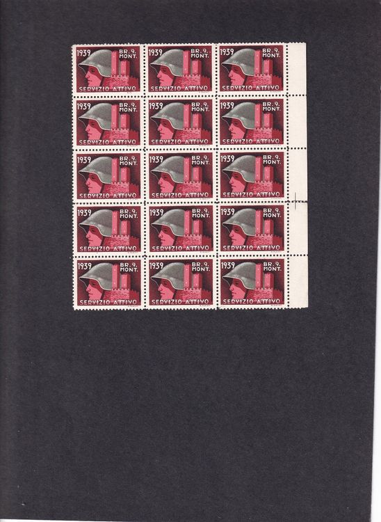 Tutti i francobolli: Kommandostäbe Br.Mont.9: Nr. 112, Bogenteil – Nuovo (secondo la descrizione) da Birsfelden venduto da Sakurajima