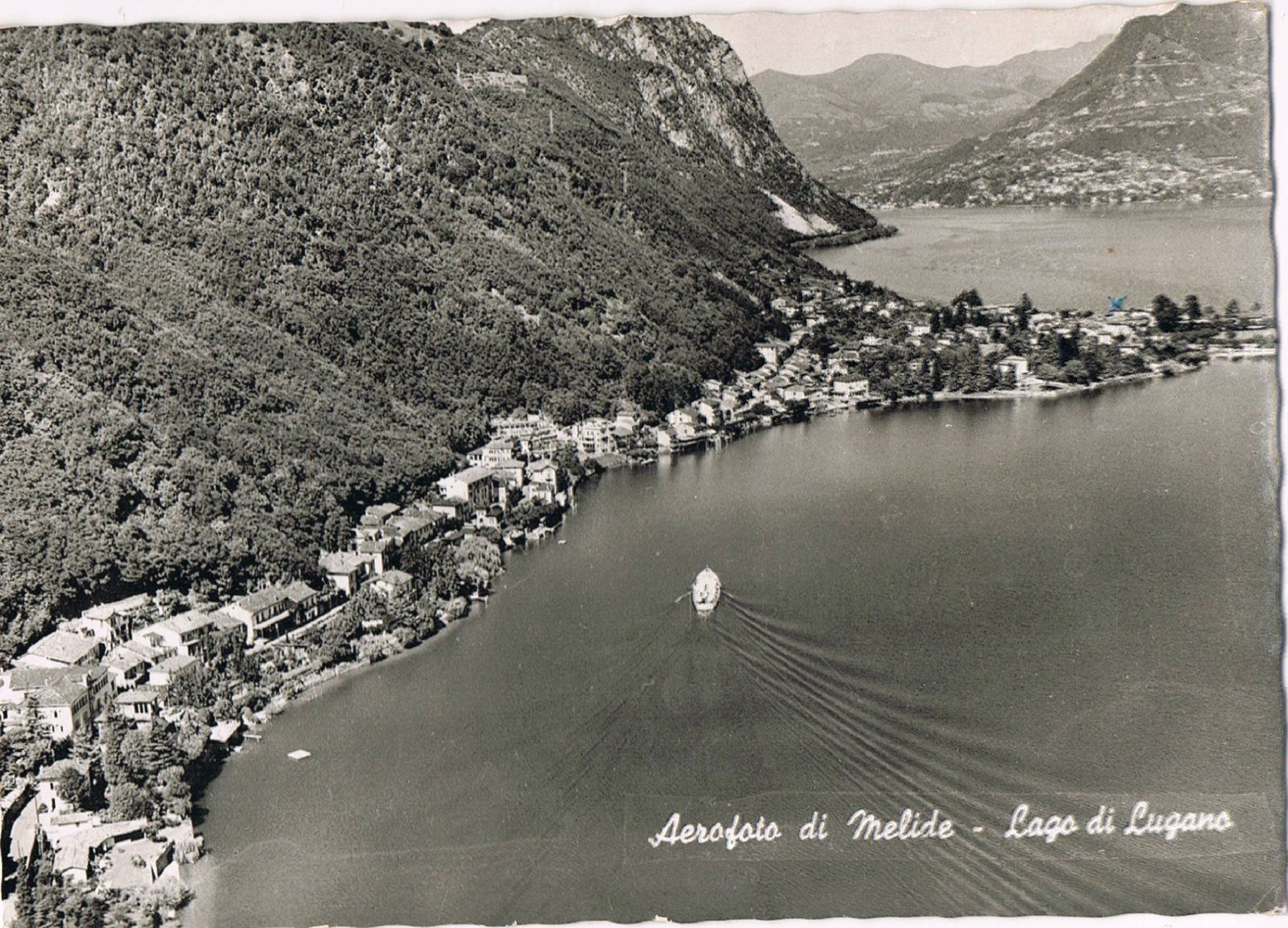 Cartoline postali: MELIDE Aerofoto – Usato da Buchs AG venduto da Baerfisch