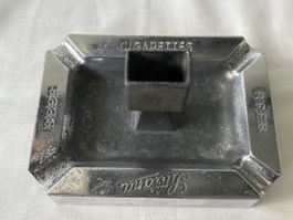 Vintage Aschenbecher mit Zündholzfach. Bühler Uzwil