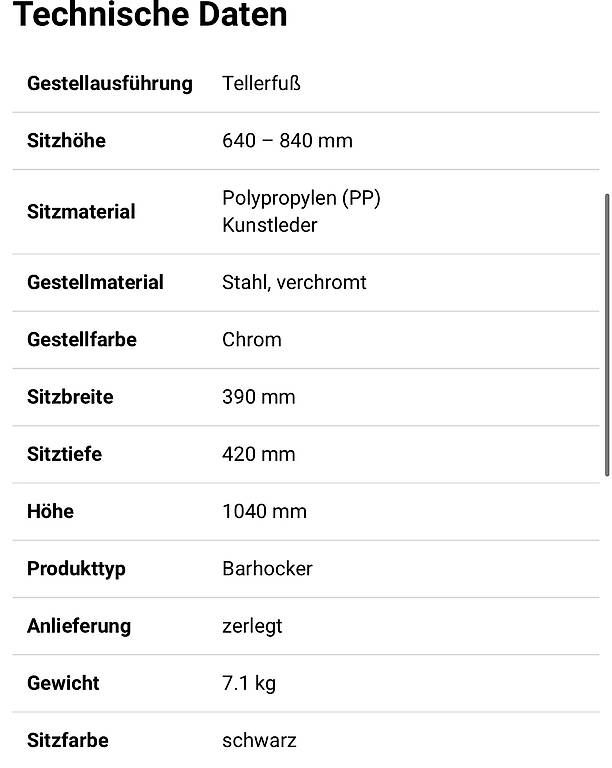 Hocker: 2 Stk. neue Barhocker in schwarz – Neu (gemäss Beschreibung) aus Necker von liq24 8
