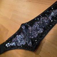 Vintage Helene Straßer Gürtel mit Pailletten, Grösse 38/40