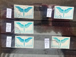 Flugpost F10, F10z BP1, 10za BP1,  10z BP2, 10zb BP2 gest. ʘ