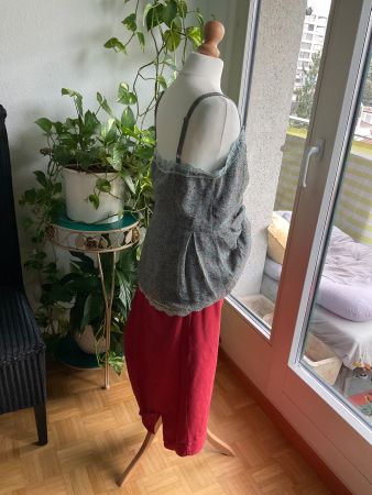Superbe jupe rouge MAMA B Lagenlook, t. S M