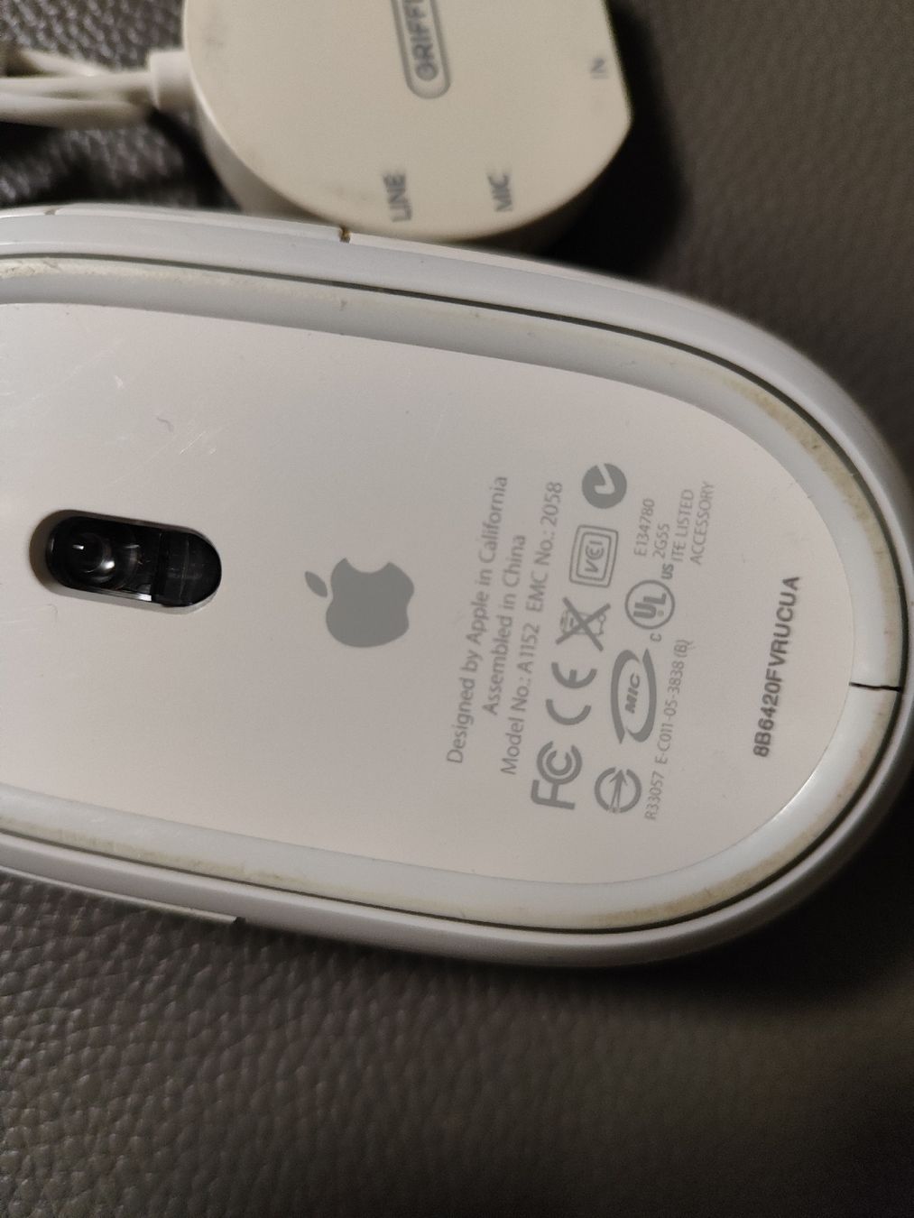 Apple Maus: Vintage Apple Mouse A1152 and Griffin iMic Adapter Combo – Defekt aus Mülligen von vagos85 1