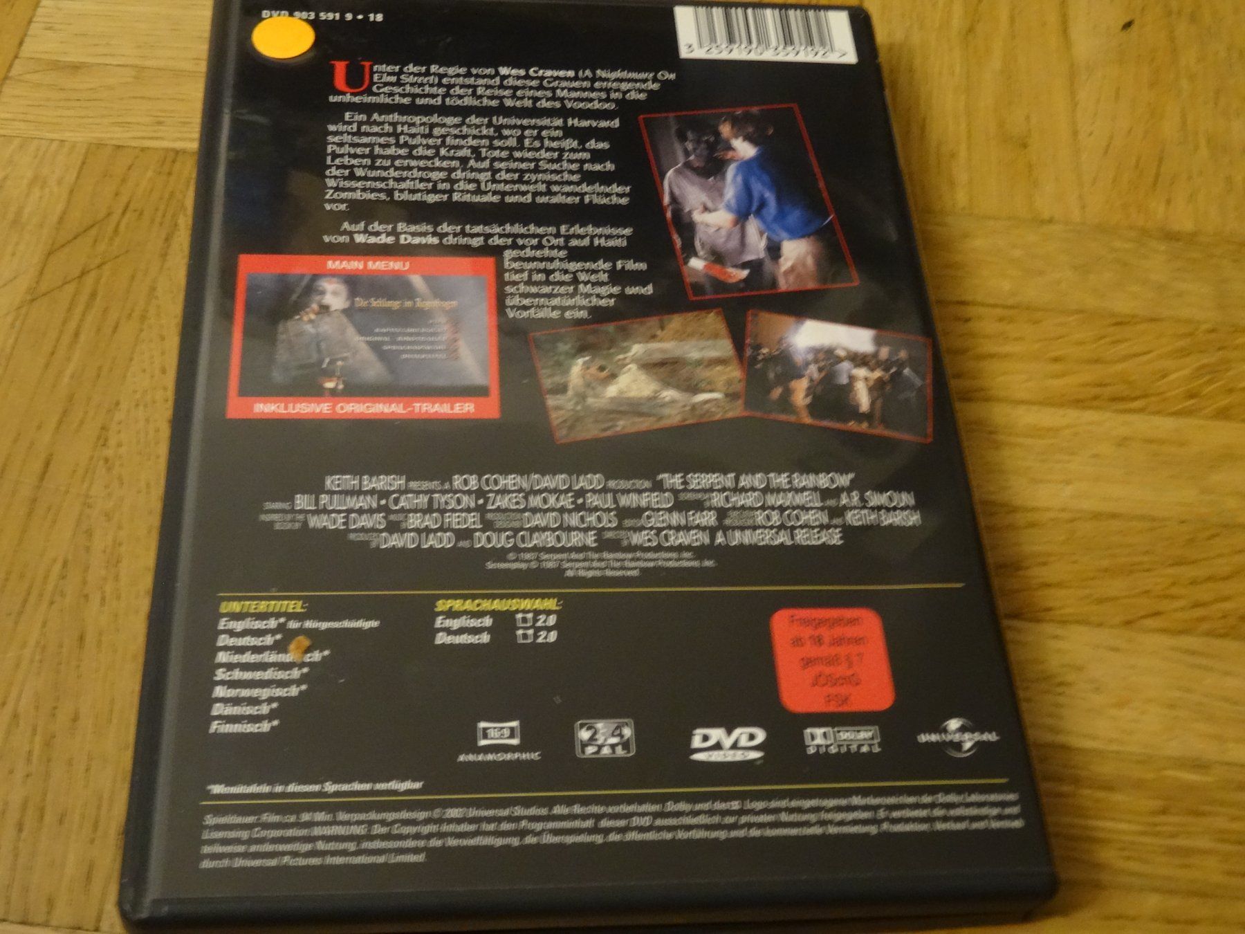 Tutti i DVDs: Die Schlange im Regenbogen DVD – Usato da Olten venduto da Disc-Verkauf 2