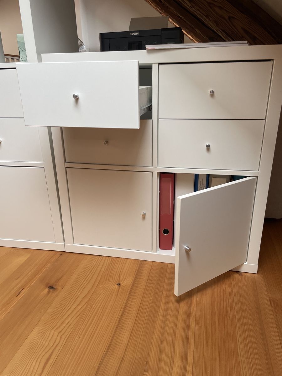 Ikea Kommoden: Kallax 2x2, vier Schubladen, zwei Törchen – Neu (gemäss Beschreibung) aus Winterthur von lue_sqt9 1