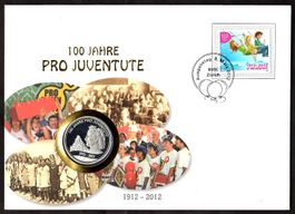 rarer Numisbrief, 100 Jahre Pro Juventute, 1912 - 2012