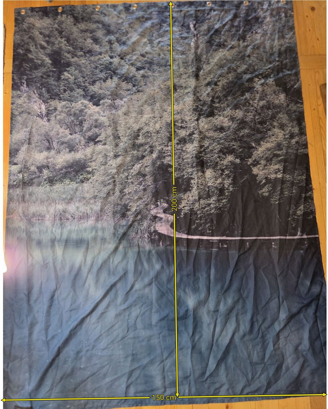 Poster & Bilder: Rideau de douche Juniqe paysage forêt et lac – Gebraucht aus Fribourg von cle_d9yy 2