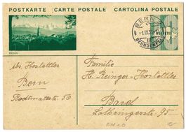 1933 Bildpostkarte Nr. 133-009A Bild BERN und Stempel Bern