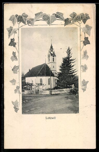 Cartes postales: Passepartout-AK Lotzwil, Kirche – D'occasion à Berlin par bartko-reher