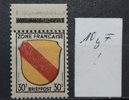 Franzö Zone Allgemeine Mi-Nr.10yF Postfrisch Geprüft 150 Fr