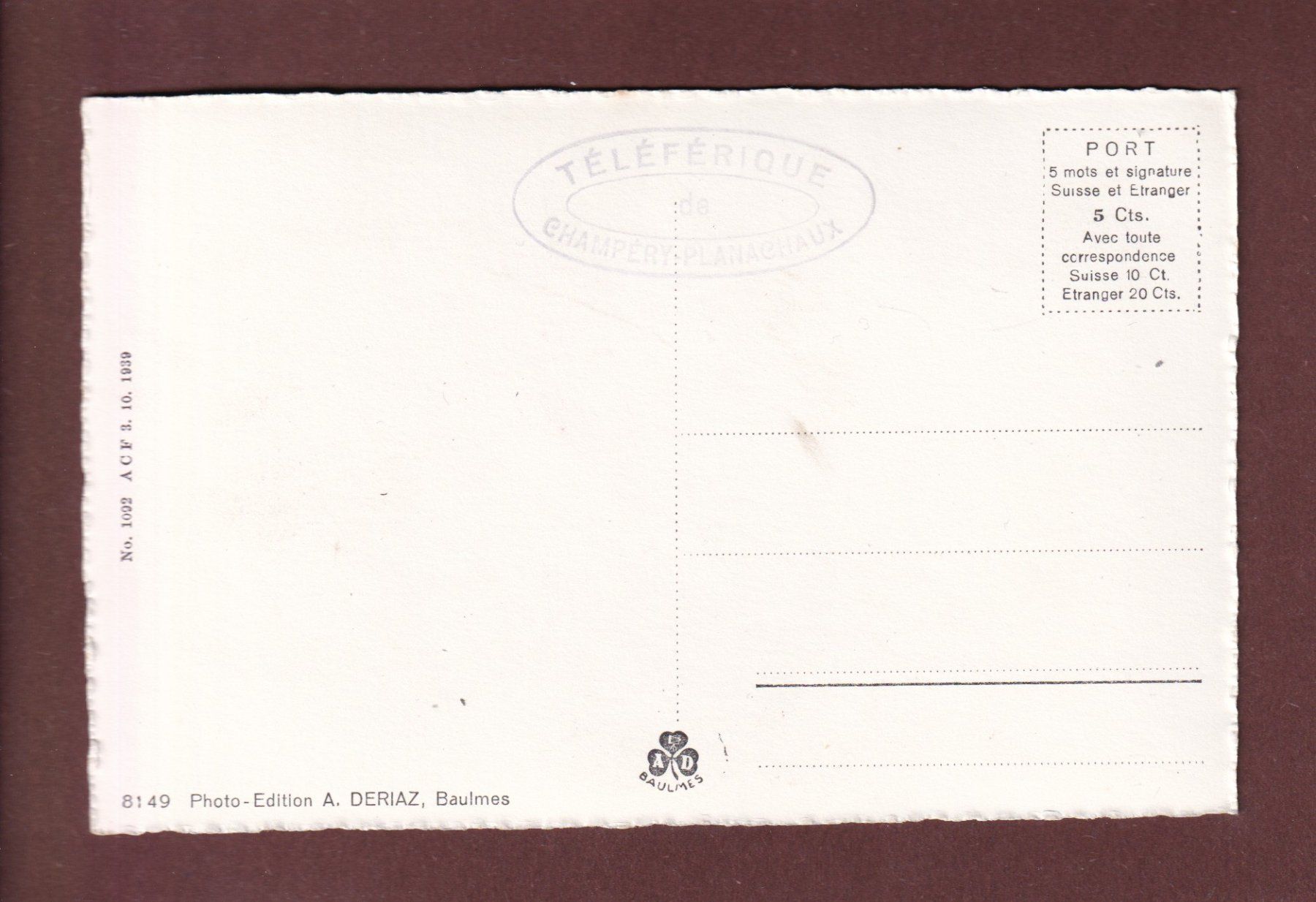 Cartes postales: CHAMPERY - Restaurant du téléférique – D'occasion à Pully par nicecards-shop 1