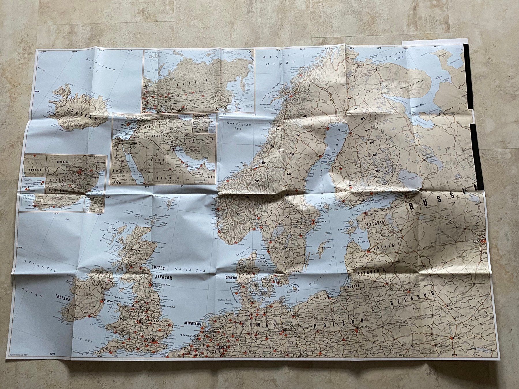 Landkarten & Atlanten: Harley Owners Group Touring Map - ca. 97 x 67 cm – Neu (gemäss Beschreibung) aus Langwiesen von Restposten-24 3