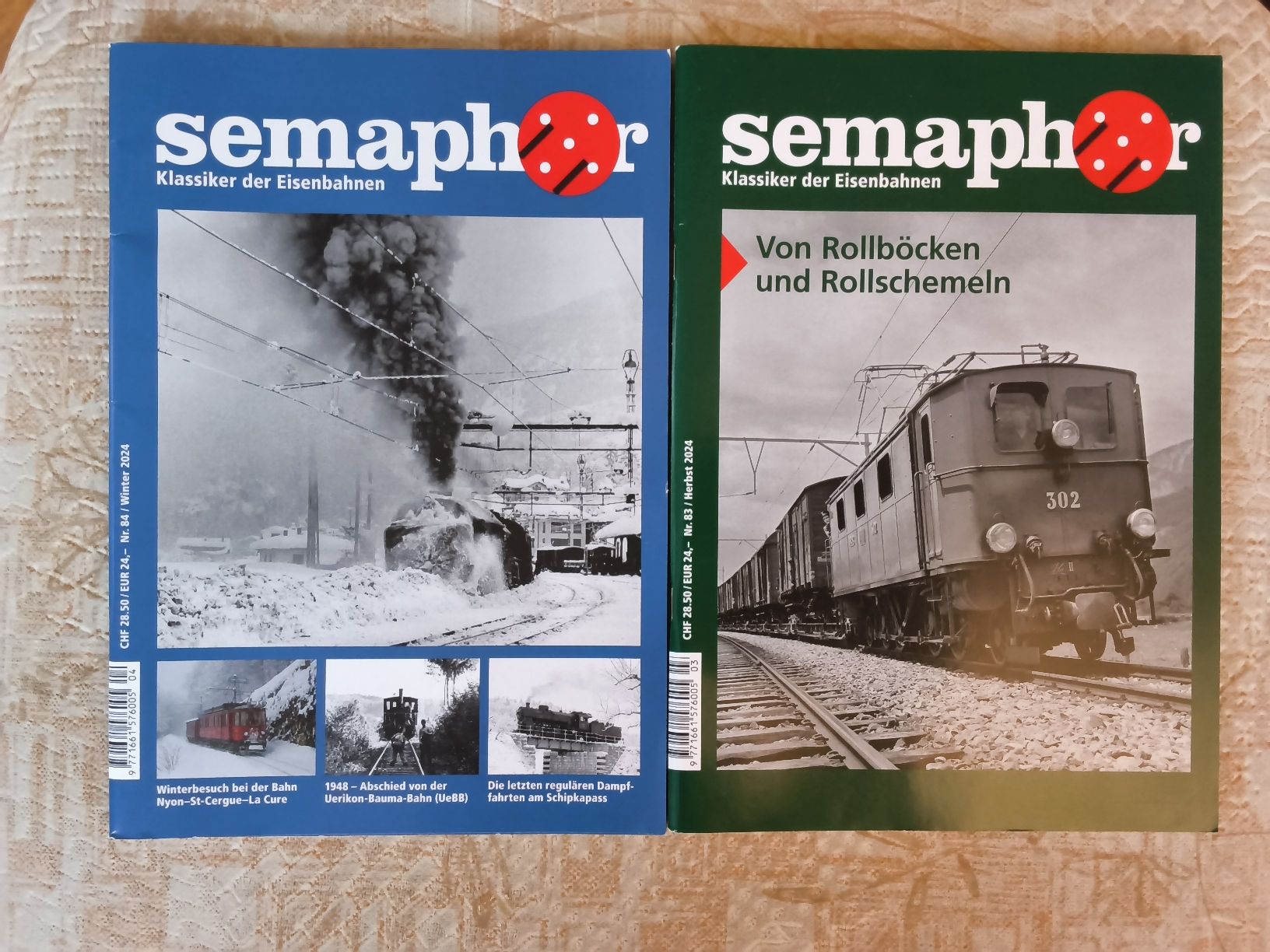 Riviste & Magazine: set 4 Eisenbahn-Hefte Semaphor 2024 – Usato da Hallau venduto da histoiremerveilleuse 2
