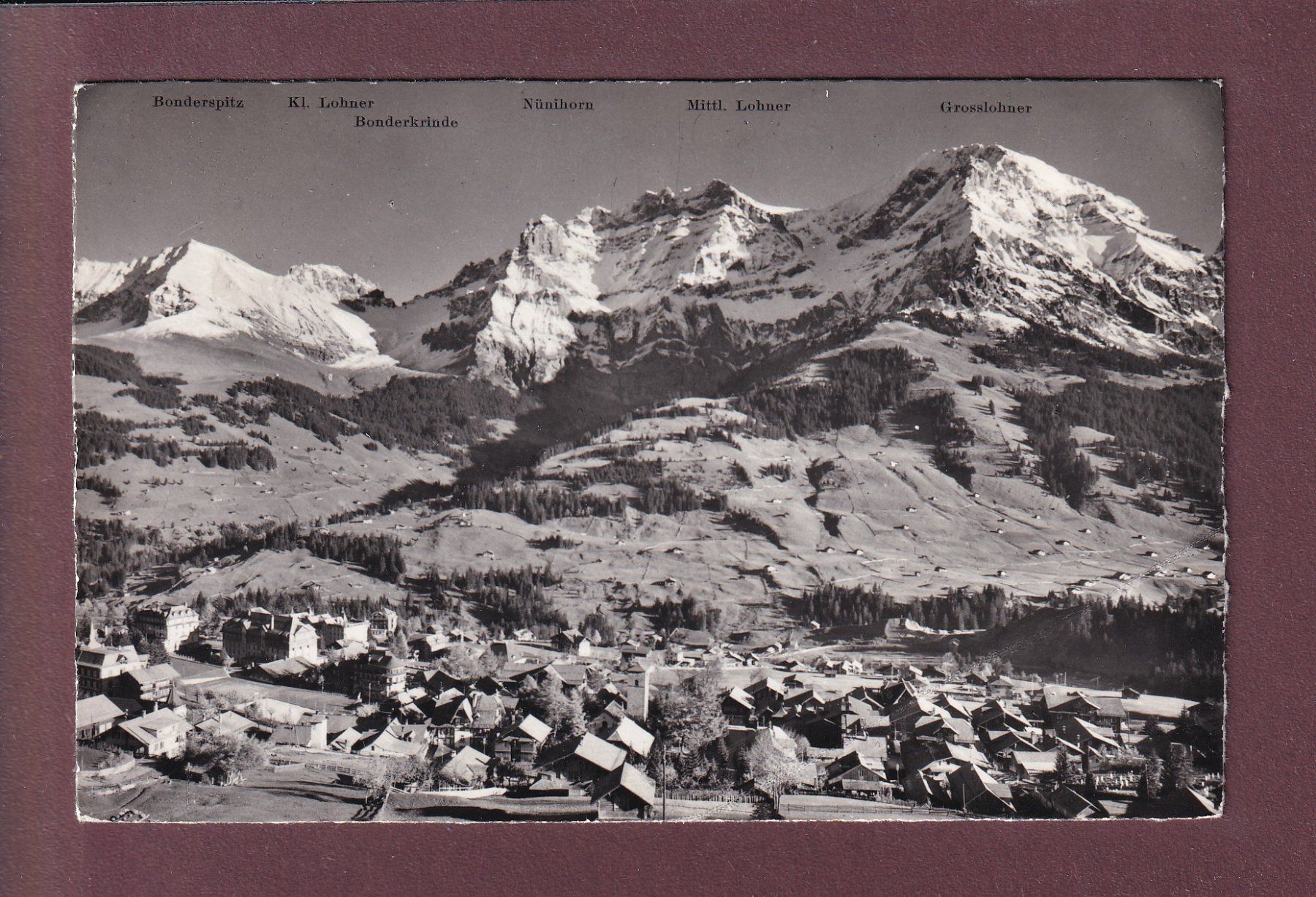 Cartoline postali: ADELBODEN - Bonderspitz - Grosslohner - 1959 – Usato da Pully venduto da nicecards