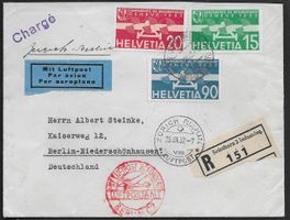1932 R / Luftpost Zürich - Berlin F16-18 selten Top ab 1.-