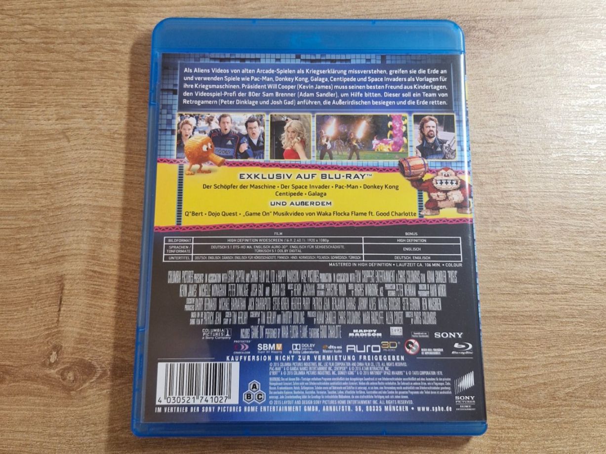 Tutti i DVDs: Pixels (2015) Bluray – Usato da Pfungen venduto da Whitie 3