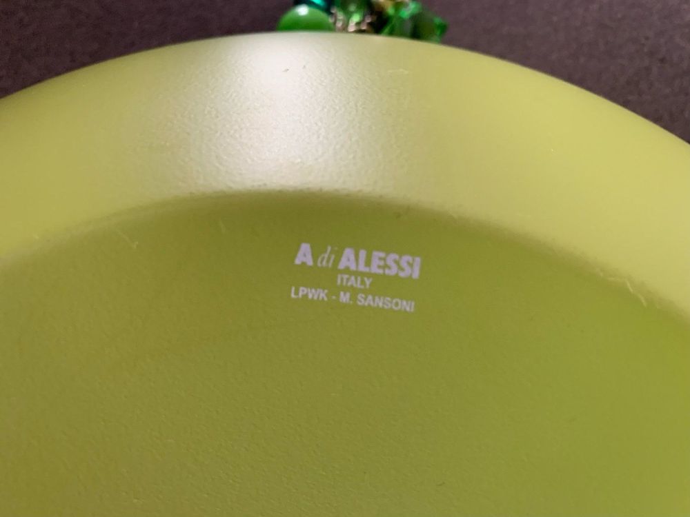 Alessi Schale aus Stahl olivgrün 